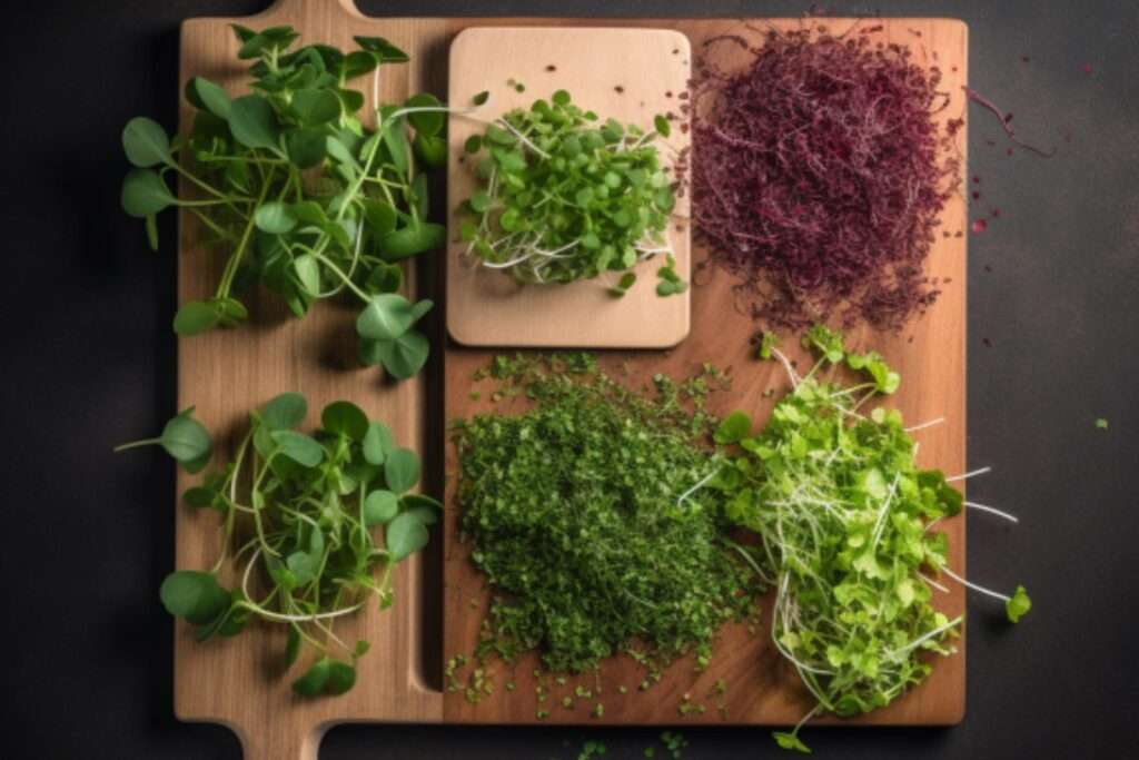 About Us 4 Microgreens being prepped for dinner.